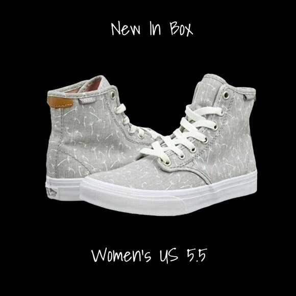 Vans Shoes - Vans High-Top Gray Shoes Fashion Sneakers Camden Women's Size 5.5 US New In Box